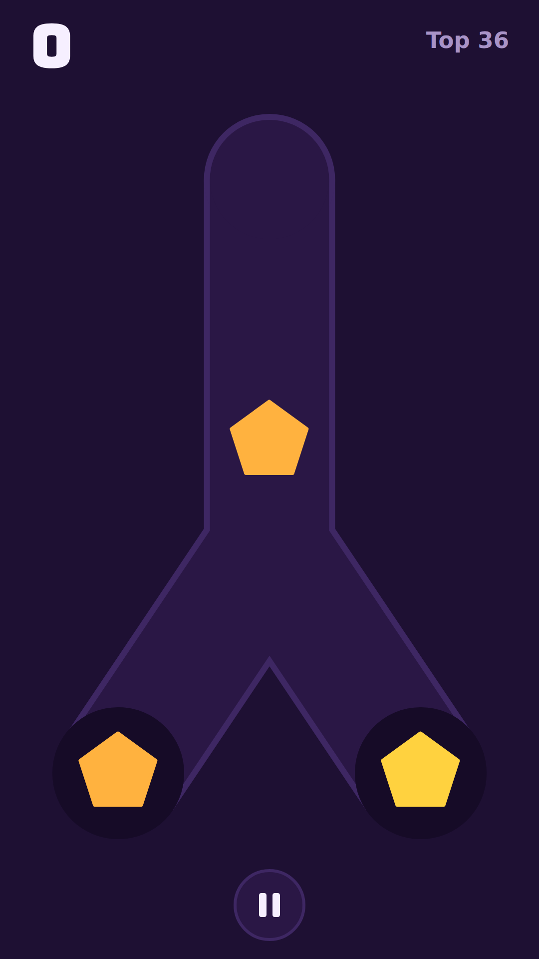 A Shapes game: a star falling toward a star and a square.